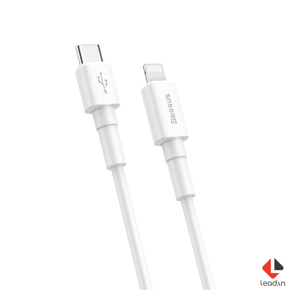 Cáp sạc nhanh Baseus Quick Charge Mini White Type-C to iPhone Cable 18W