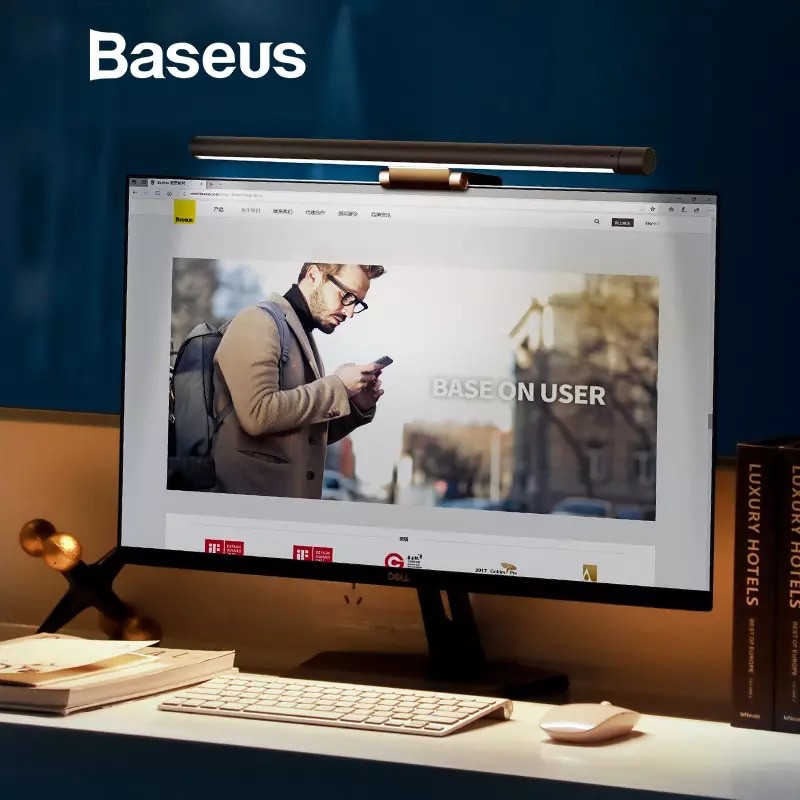 Đèn treo màn hình máy tính Baseus i-Work bảo vệ mắt, 3 chế độ màu, khử ánh sáng xanh