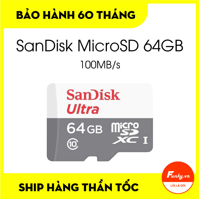 Thẻ nhớ Micro SD SanDisk 64GB